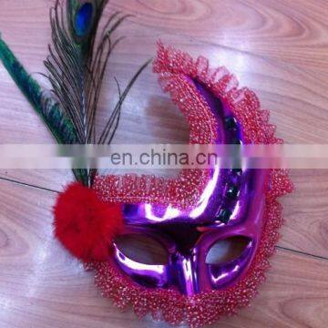 wholesale party masquerade masks with stick/half face masquerade masks MSK23