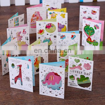 Creative full color greeting gift card animal handmade greeting card Valentine's Day greeting card