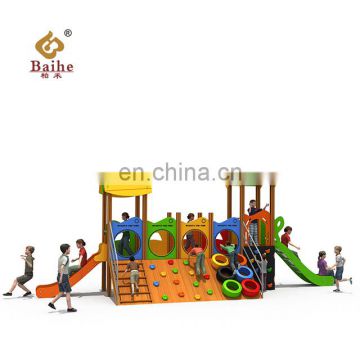 Hot sale wooden kids slide outdoor playground PE board slide
