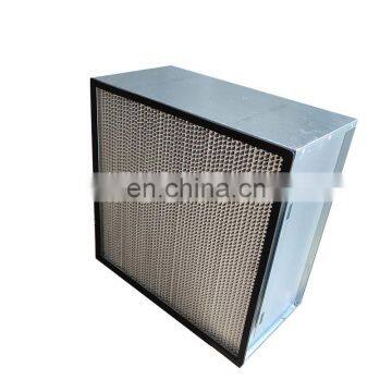 H13  Aluminium Frame Glassfiber Filter Media Mini Pleat Panel Filter Hepa  cell Air Filter for Clean Room