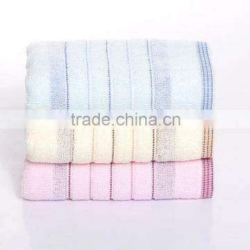Guangdong towel manufactory pure cotton yarn dyed batten/duandang overhand stitch lockrand available/in stock towels