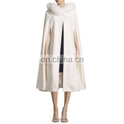 New Style Ladies Fur Trim Pashmina Shawl,Cashmere Shawl with Fur