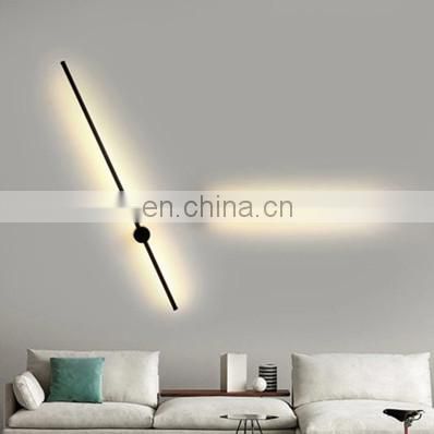 Modern Long Strip LED Wall Light Nordic Loft Background Dimmable Wandlamp Bedroom Home Deco LED Wall Sconce Light