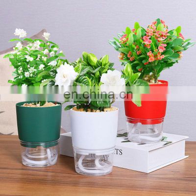 2022 Small Garden Indoor Nursery Black Transparent Rose Artificial Mini Plastic Holder Plant Pots Flower