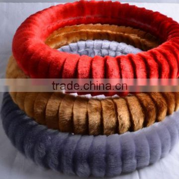 wholesale high quality auto fur sheepskin china steering wheel cover