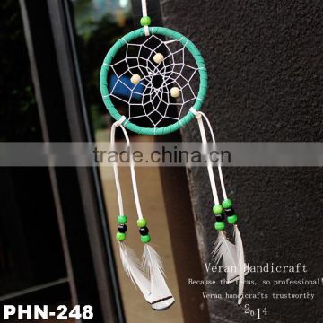New Fashion handmade colorful bead feather dreamcatcher