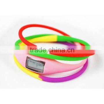 Mixed Color Rubber Band Advertising Wrist Watch