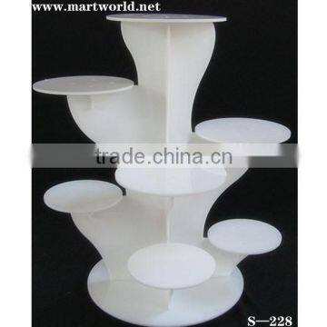 Acrylic cake stand in oyster white color for home/party/hotel/banquet/wedding decoration (S-229)