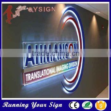 Eye catching water proof direction glass Stainless steel letter
