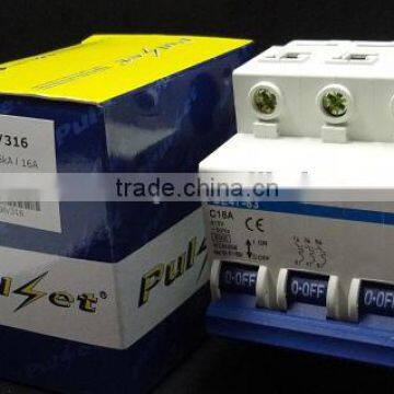 6-63A 3 Pole 6Ka mcb electrical mcb