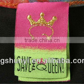 custom embroidery size label