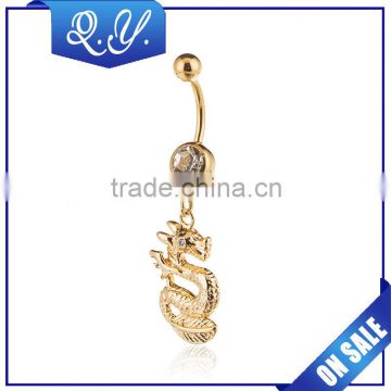Gold Dragon Jewelry Hanging Navel Ring Jewelry