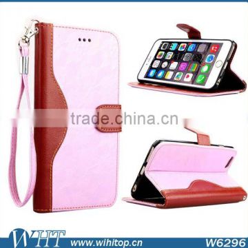 Magnetic Phone Case for iPhone 6 Plus 5.5", Folio Stand Leather Case for iPhone 6 Plus with Answer Calls Hole