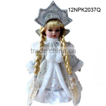 Wholesale custom porcelain snow girl Russian girl doll candy bag