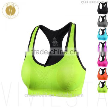 Custom made Quick Dry Sports Bra Yoga wear Gym Training Compression nude sports bra