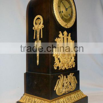brass mechanical clock