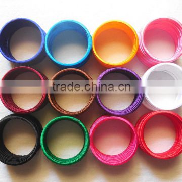 western fashion multi-colored silk thread bangles