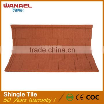 Free Sample Hot Sale Classical Metal Material Stone Coated Red Roof Tile