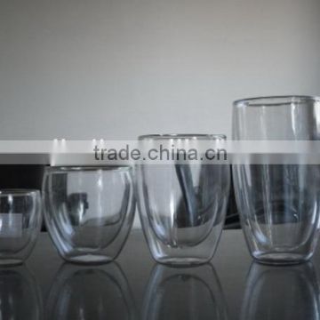 Durable most popular double wall heat resistance beer glass