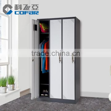 2016 Newly design 3 door steel cabinet clothes locker