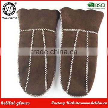 Fashion New Style Elegant Women's Shearling Leather Mittens in Winter