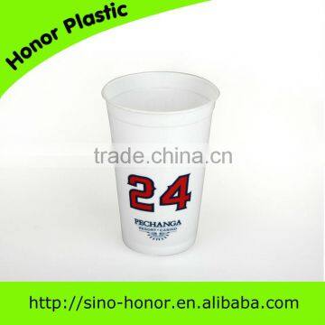 transparent plastic cup with picture