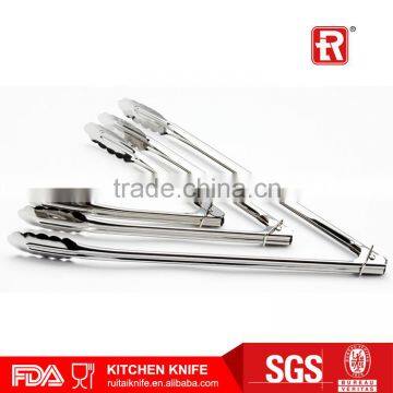 OEM manufacture LFGB approved Stainless Steel Food Tongs Barbecue Tongs ring locking                        
                                                Quality Choice