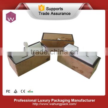 Small Single Cufflink Packaging Box /Cheap Wooden Cufflink Box Making China