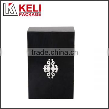 New products wood veneer two wine glass flannelette box