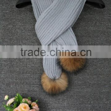 European classic checked wool fashion knitting scarf