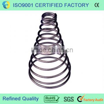Double helical or single conical tapered tower spring