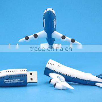 Wholesale cheap plane shape usb flash drive, custom soft PVC airplane usb flash drive