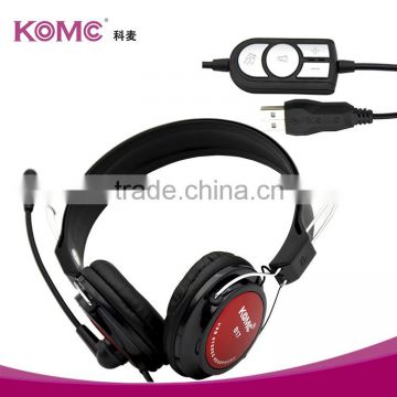 2015 USB computer headphone with microphone and dual volume control