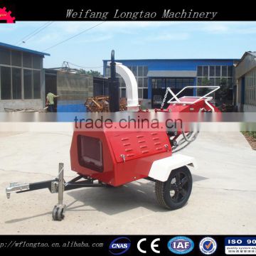 ATV towable self powered diesel wood chipper with hydraulic feeding CE approved