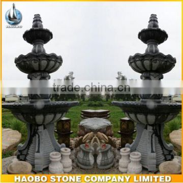 Grey Granite natural big garden stone water fountain