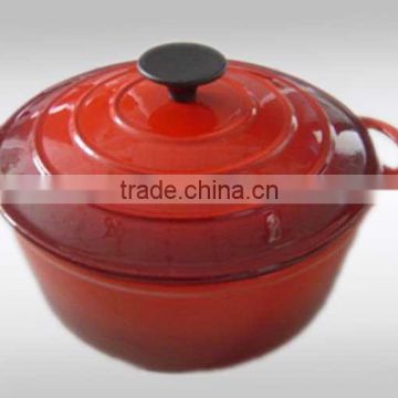 Food enamel coating cast iron cookware with four sizes