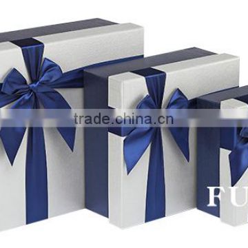 Customized bow boxes ,Pearl paper gift packaging box
