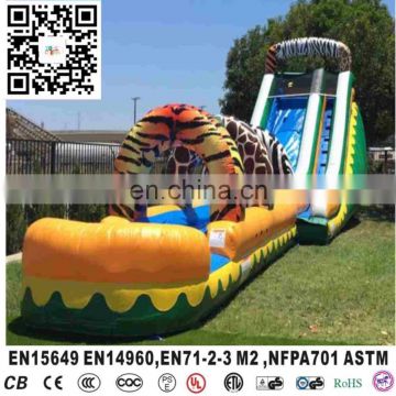 2017 Custom design cheap banzai inflatable water slide with pool