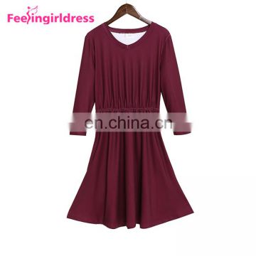 Free Shipping Red Blank Soft Plus Size Kimono Mini Women Dress