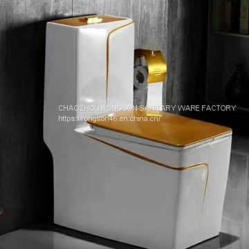 2018 good sale ceramics sanitary ware big size special square siphonic bathroom floor mounted one piece toilet