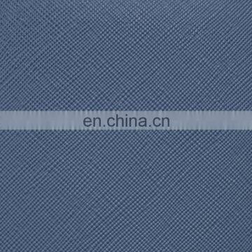 Custom Color Synthetic Saffiano Leather Fabric for Bag Making