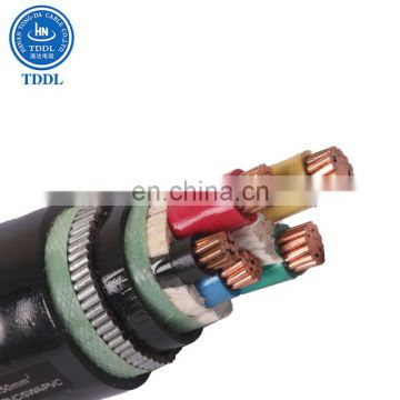 TDDL PVC Insulated 0.6 / 1kv Low voltage cu 3 copper conductor pvc electrical power cable 3x50mm2