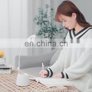 LED desk lamp with pen holder eye-Caring Table Lamp touch switch office lamp with USB charging port