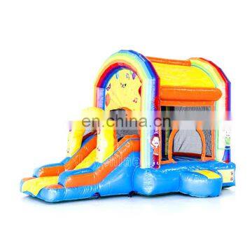 Rainbow Inflatable Girl Party Bounce House Jumping Castle With Slide