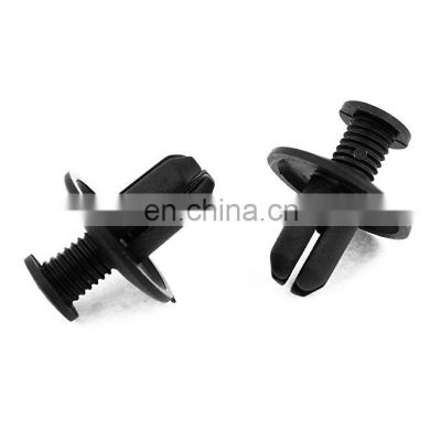Black 8mm auto bumper plastic fastener clips wholesale factory price car plastic fastener rivets