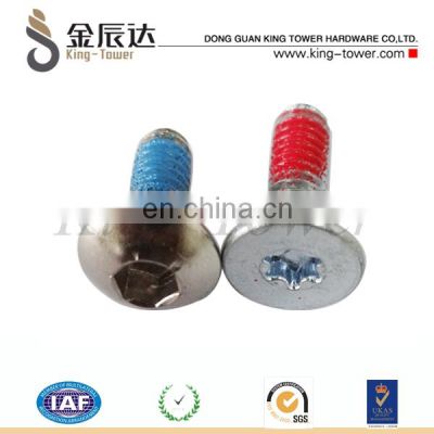special self locking patch screw/lock screw /nylok screw (with ISO and RoHs certification)