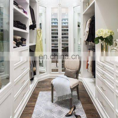 CBMmart bedroom furniture modern design glass door wooden wardrobe walk in closet amoires