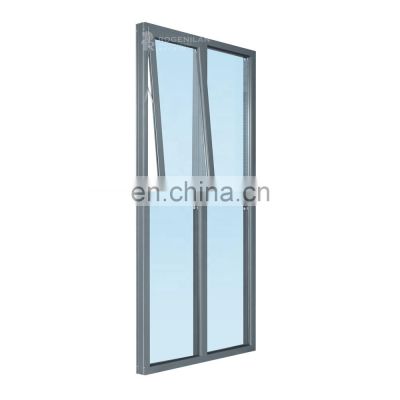 Luxury aluminum alloy frame glass awning window price for patio