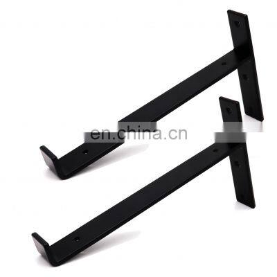 Shelf Brackets Thickened Heavy Duty Floating Shelf Bracket Wall Mounted Industrial Metal Decorative Shelving Brackets with Lip