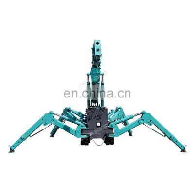 Mini portable mobile electric hydraulic clawer spider crane for sale